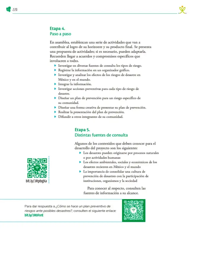 Página 221 de Colección Ximhai. Nuestro libro de Proyectos. Tomo I. Libro de Educación Telesecundaria Grado 1° Ciclo Escolar 2025 - 2026