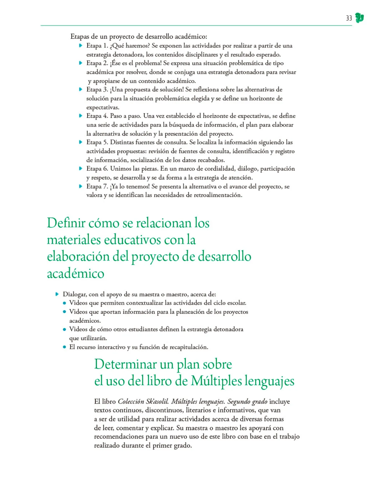 Miniatura página 34 de Colección Sk´asolil. Nuestro libro de Proyectos. Tomo I.    Libro de Educación Telesecundaria Grado 2°  Ciclo Escolar 2025 - 2026