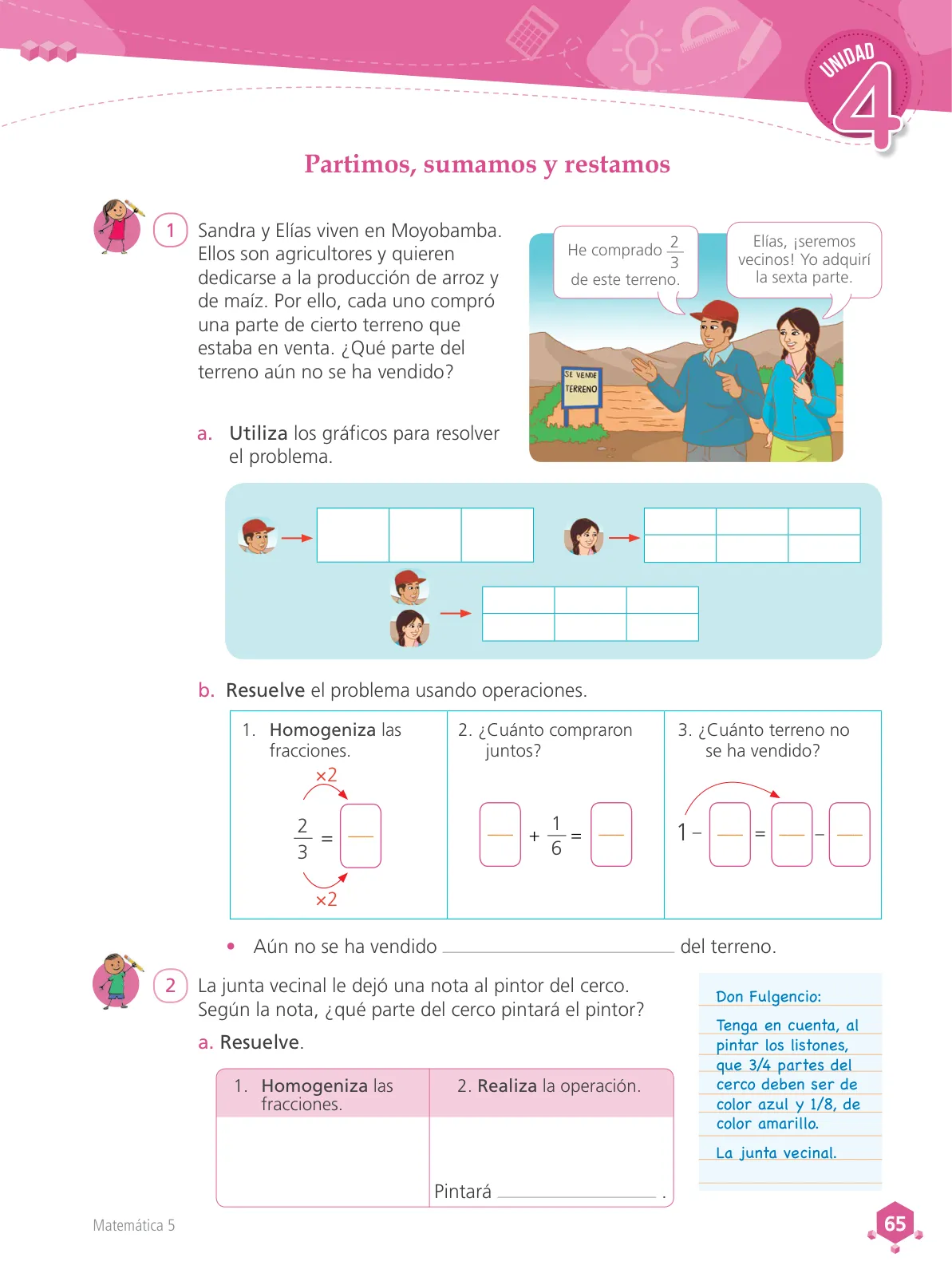 Miniatura página 66 de Matemática 5 : cuaderno de trabajo para quinto grado de Educación Primaria 2018 · 2018