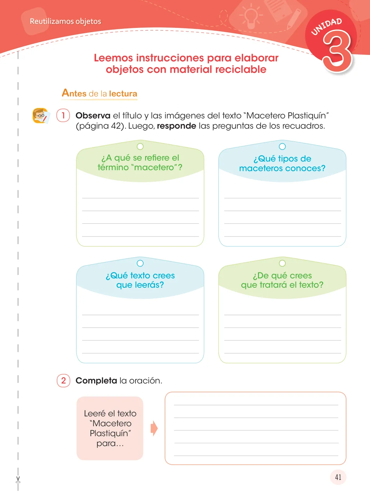 Miniatura página 43 de Comunicación 3 : cuaderno de trabajo para tercer grado de Educación Primaria 2019 · 2019