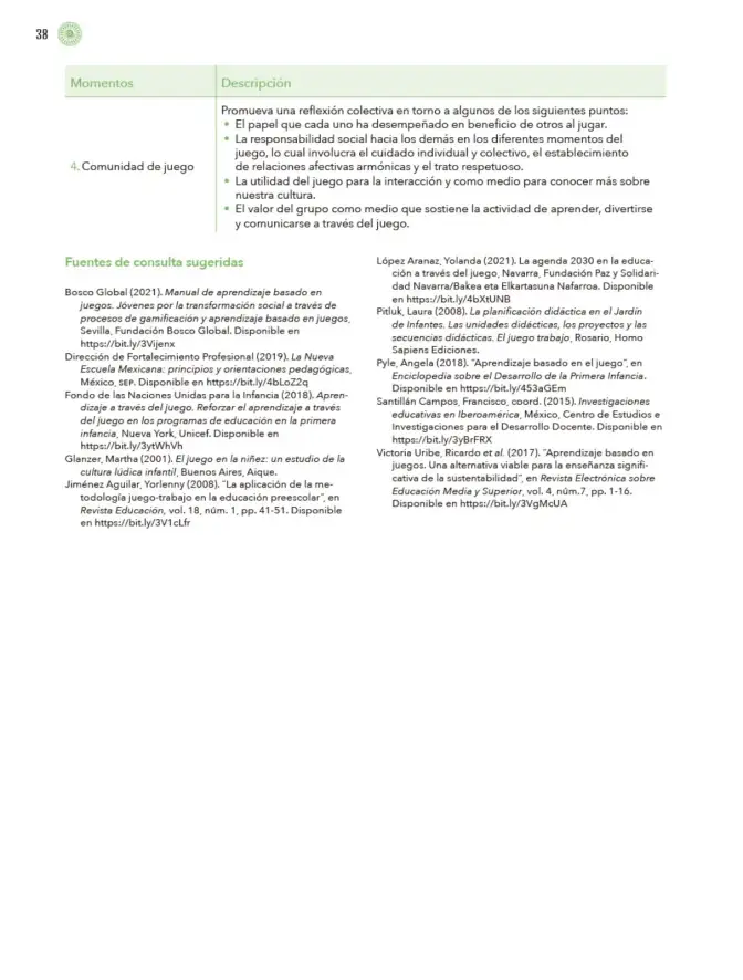 Página 39 de Modalidades de trabajo para la acción transformadora y el codiseño Libro de Educación Preescolar Grado 1°, 2°, 3° Ciclo Escolar 2025 - 2026
