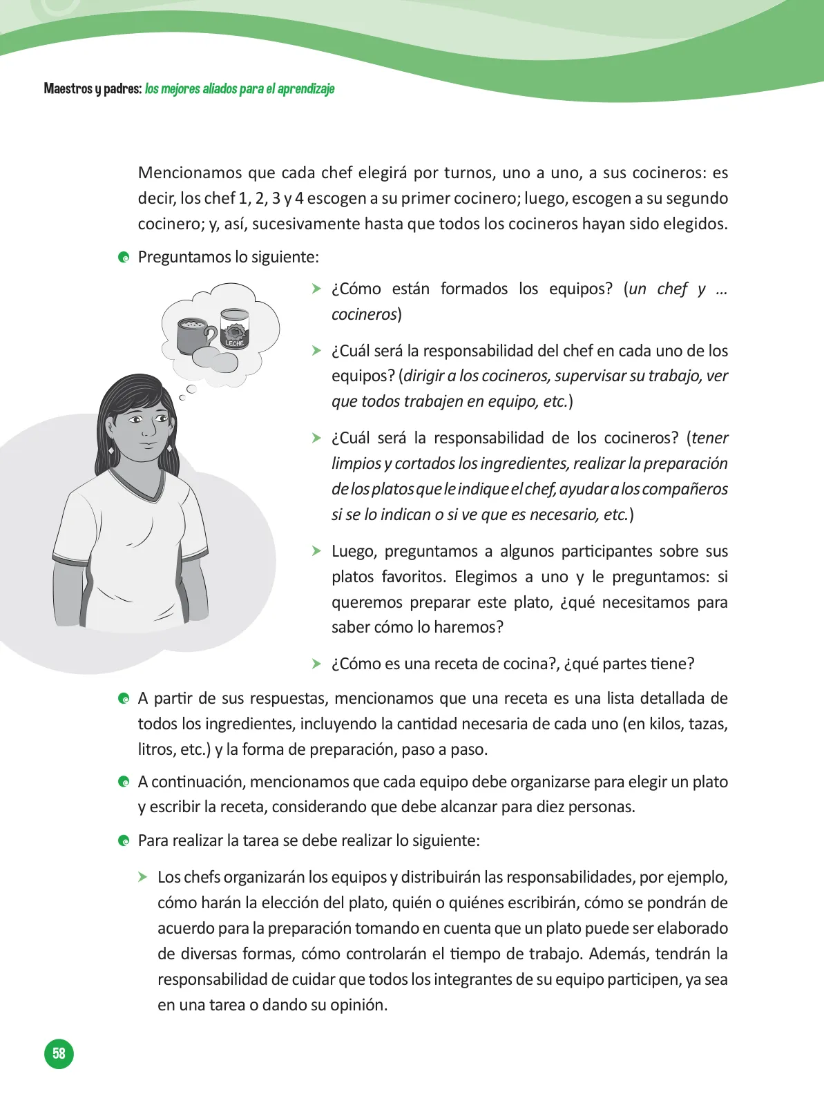 Página 60 de Guía para el trabajo docente con las familias del ciclo V de Primaria · 2016