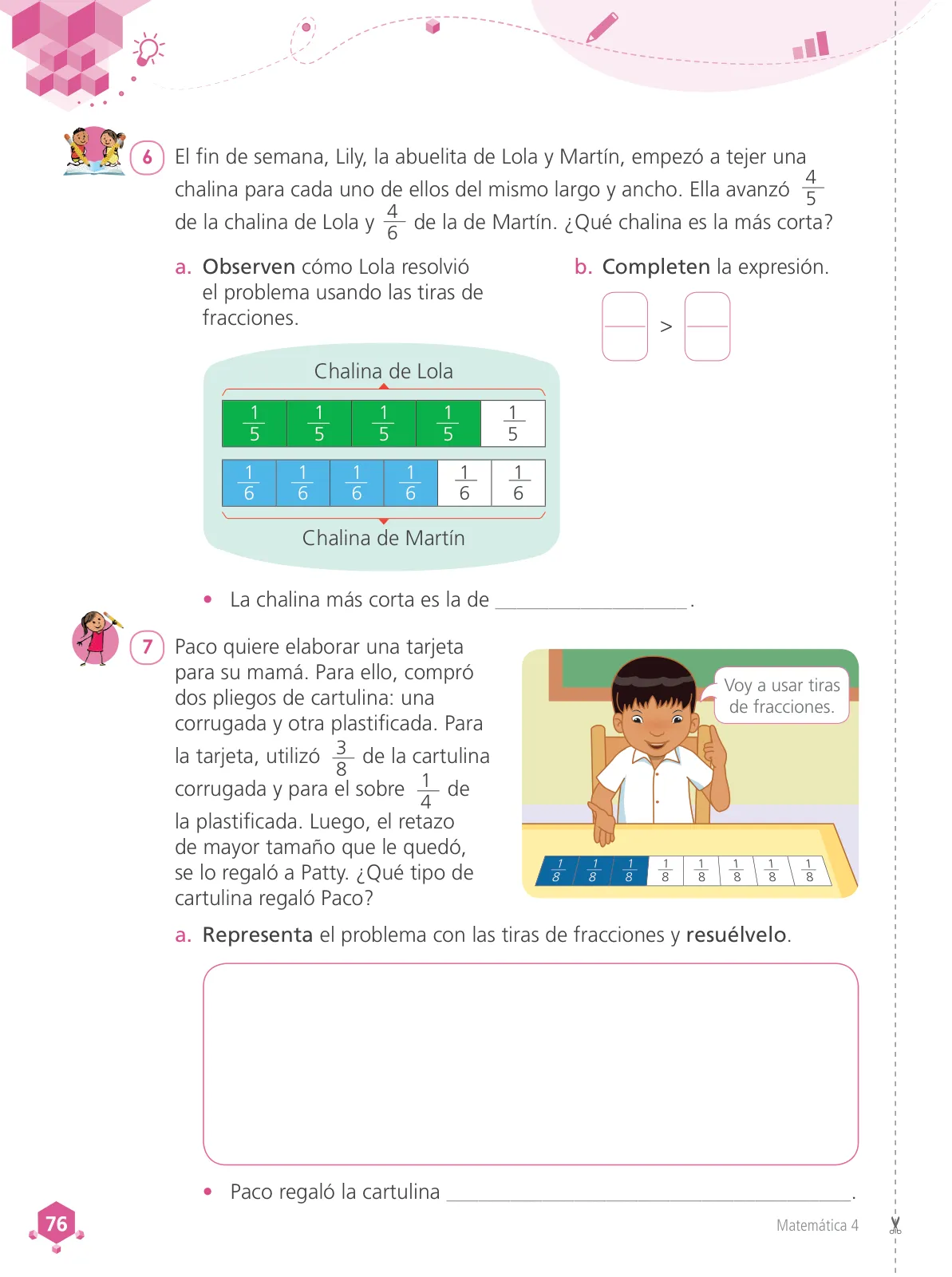 Página 78 de Matemática 4 : cuaderno de trabajo para cuarto grado de Educación Primaria 2019 · 2019