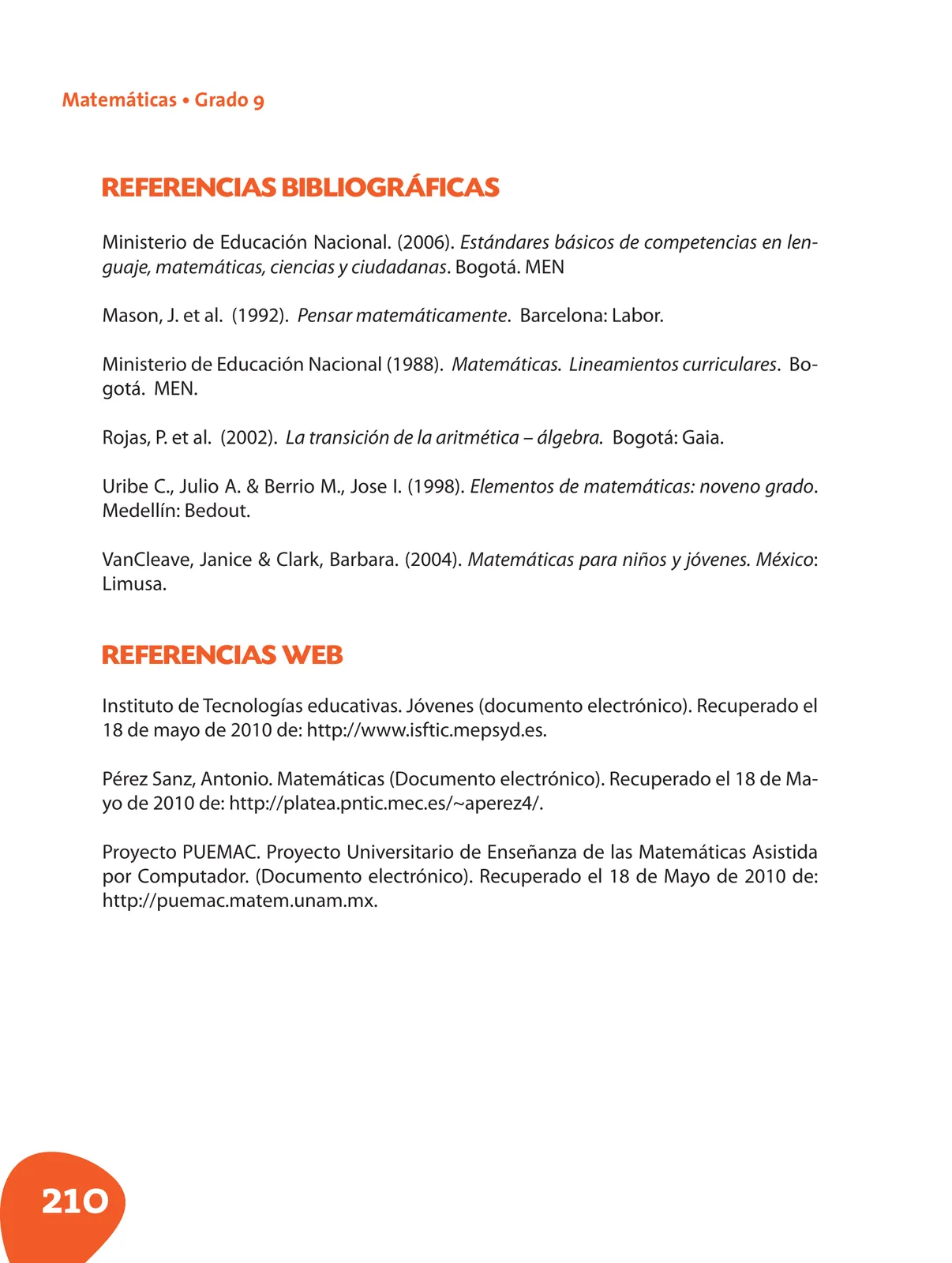 Página 211 de Matematica 9° · Postprimaria