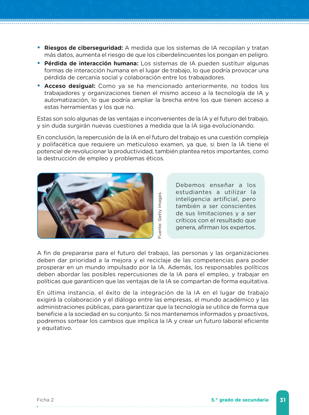 Página 33 de Fichas de aprendizaje de Comunicación 5 · 2024