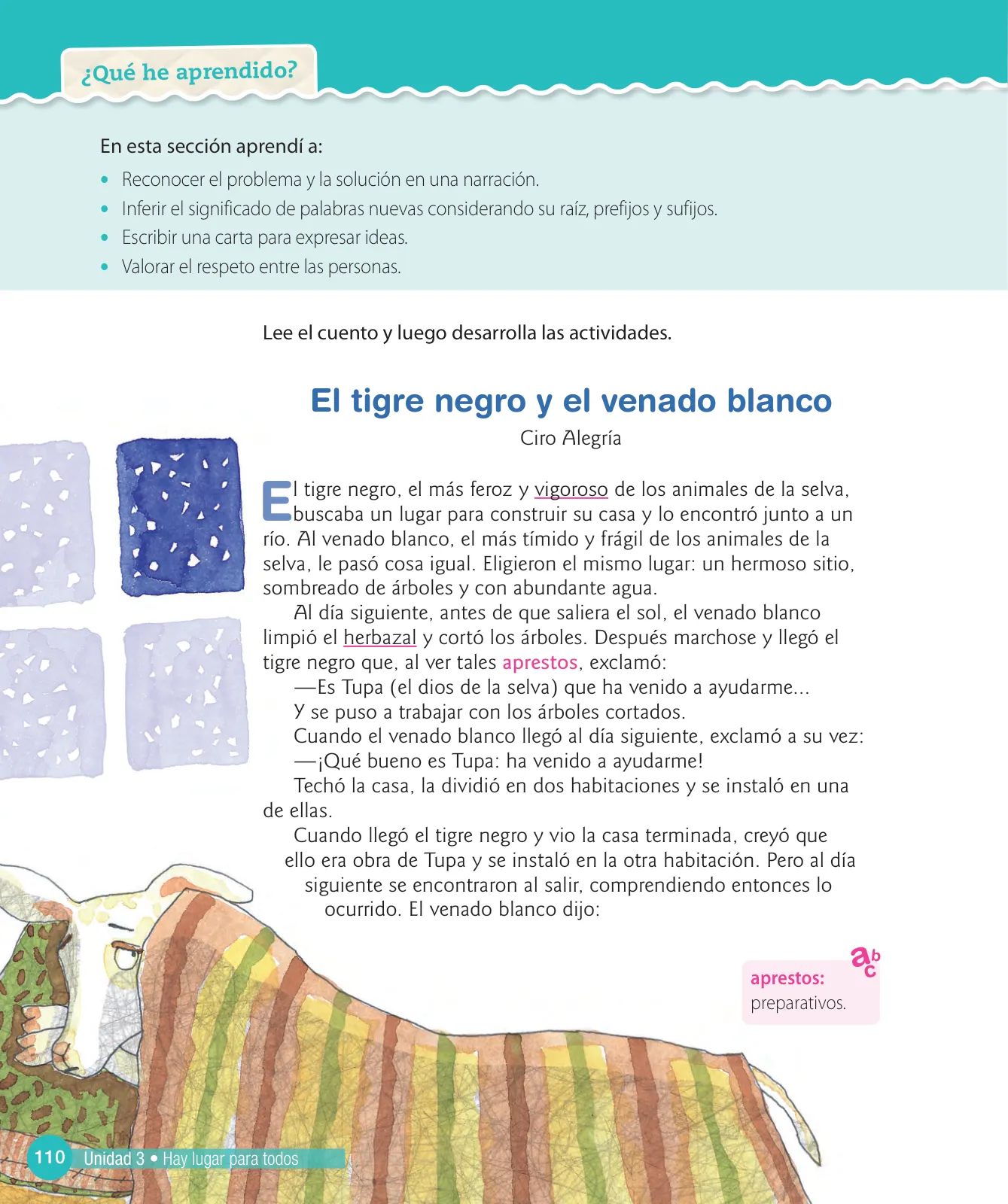 Página 112 de Lenguaje y Comunicación – Cuarto Básico | Texto del Estudiante MINEDUC – Descargar PDF · 2024