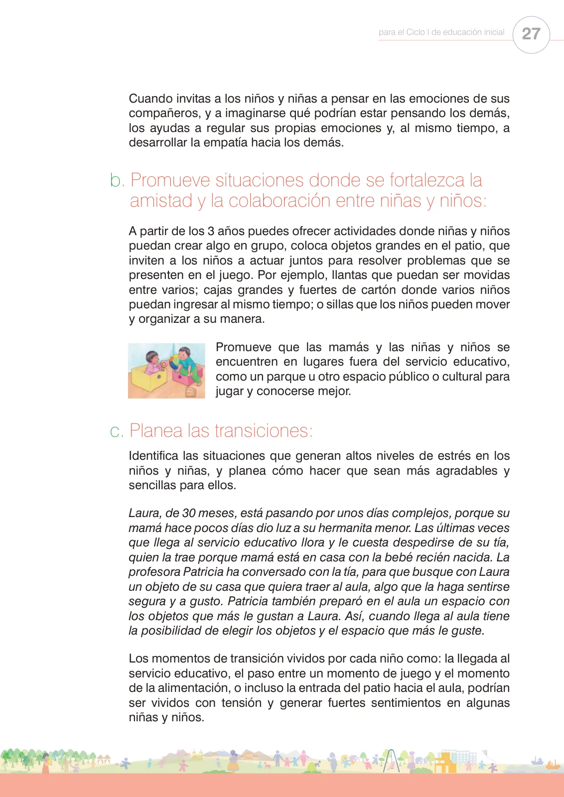 Miniatura página 29 de Regulación de emociones. Cartilla con orientaciones para el Ciclo I de Educación Inicial · 2024