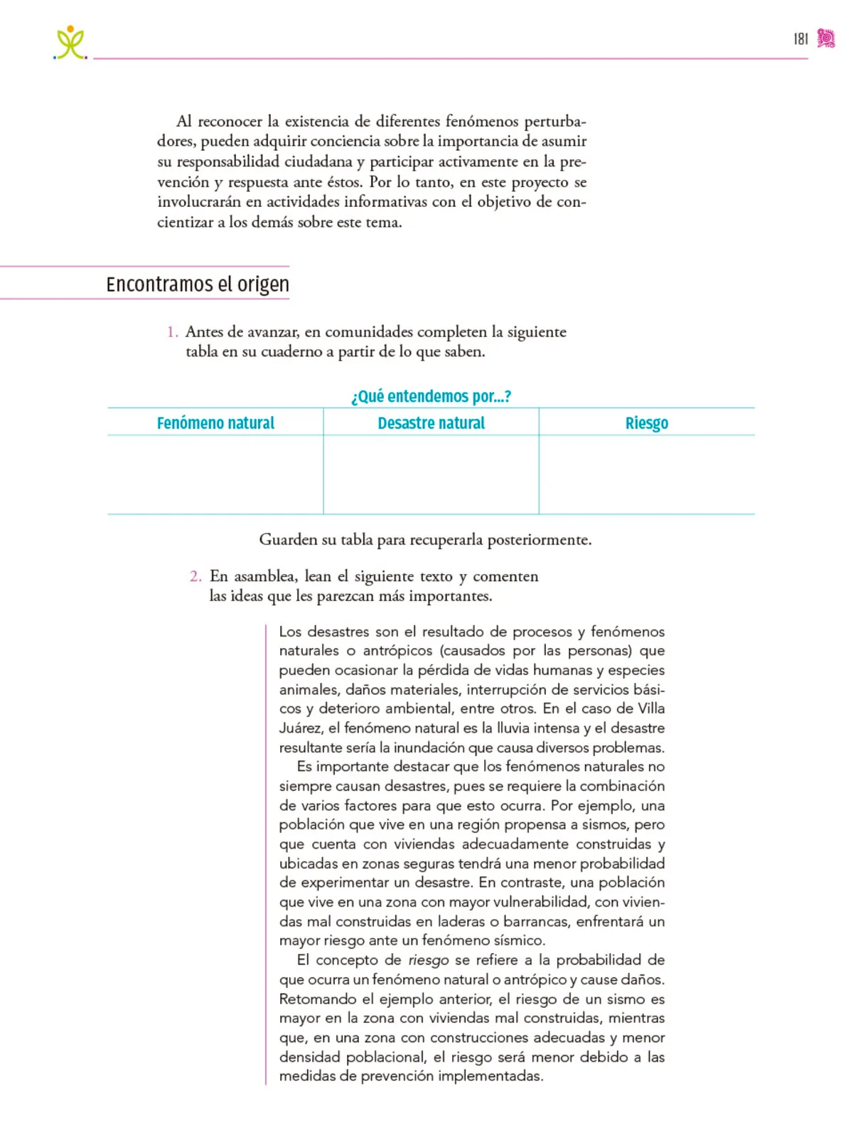 Miniatura página 182 de Colección Ximhai. Nuestro libro de proyectos.   Libro de Educación Secundaria Grado 1°  Ciclo Escolar 2025 - 2026