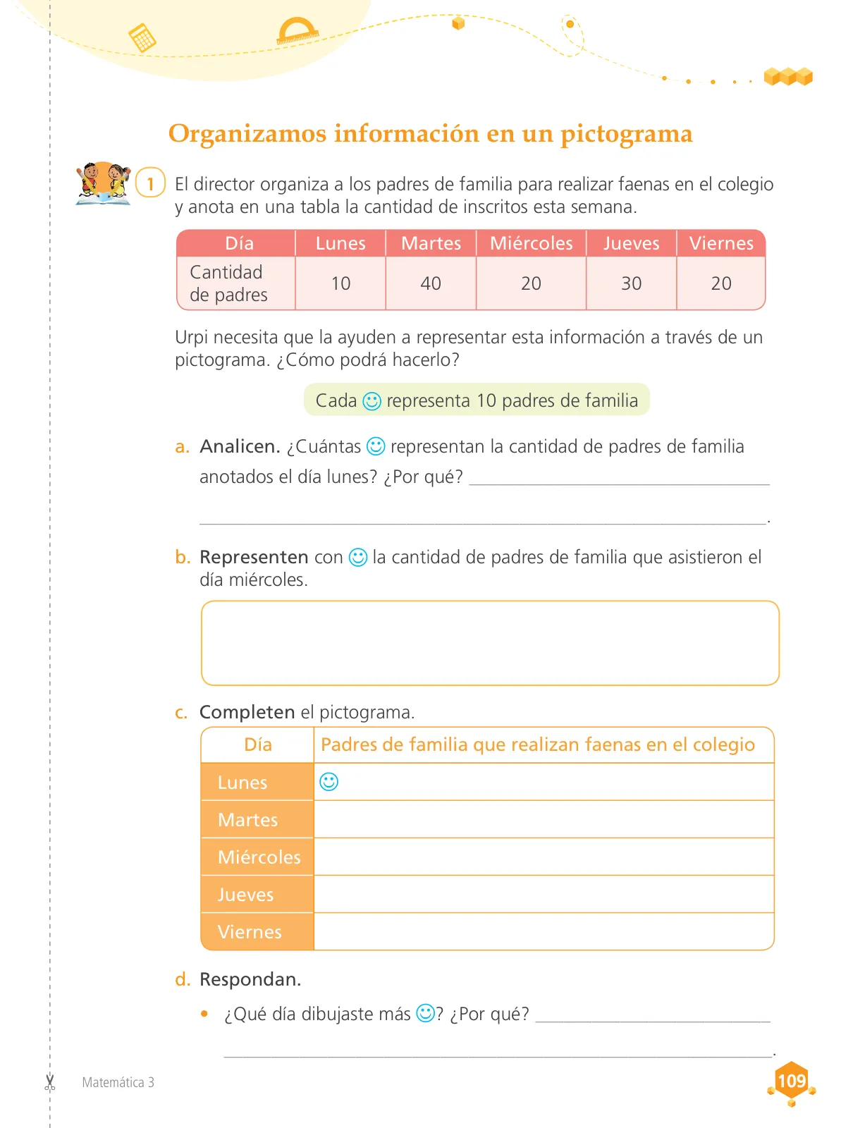 Página 111 de Matemática 3 : cuaderno de trabajo para tercer grado de Educación Primaria 2019 · 2019