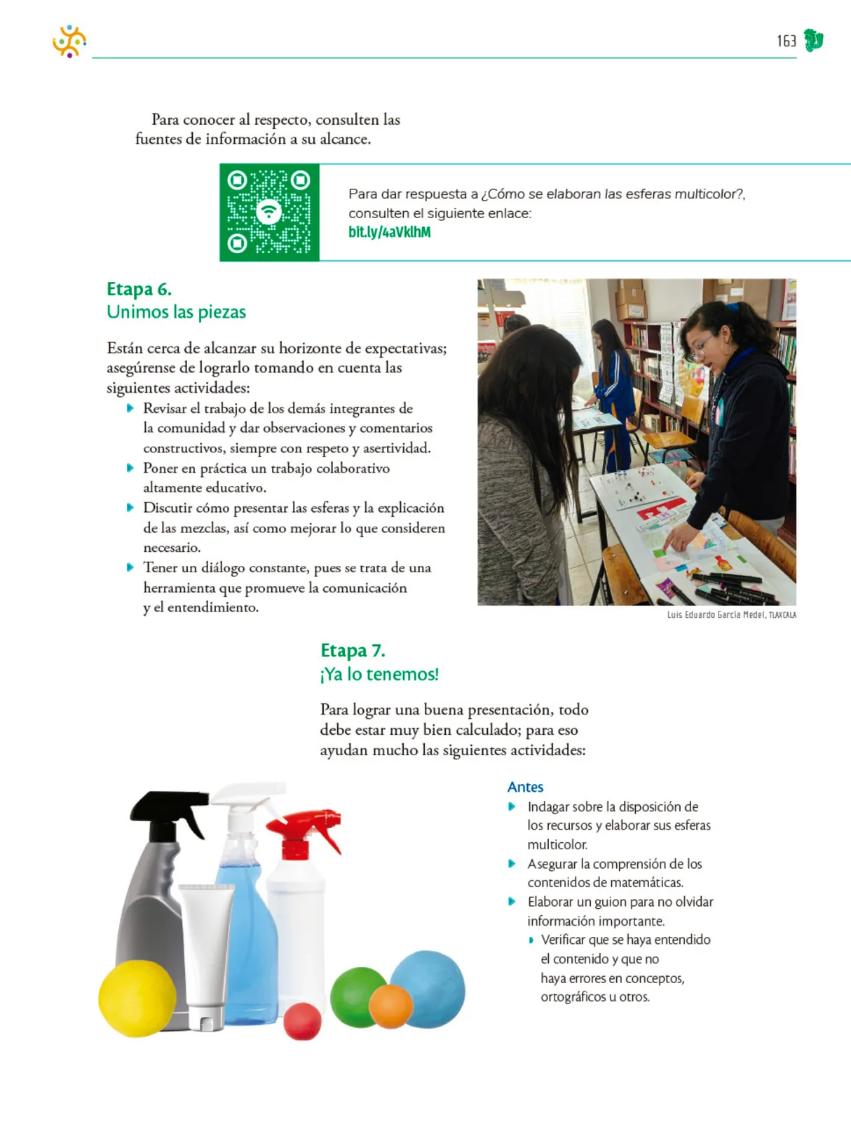 Página 164 de Colección Nanahuatzin. Nuestro libro de Proyectos. Tomo I.   Libro de Educación Telesecundaria Grado 3°  Ciclo Escolar 2025 - 2026