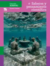 Portada de Colección Ximhai. Saberes y pensamiento científico. Libro de Educación Telesecundaria Grado 1° Ciclo Escolar 2025 - 2026