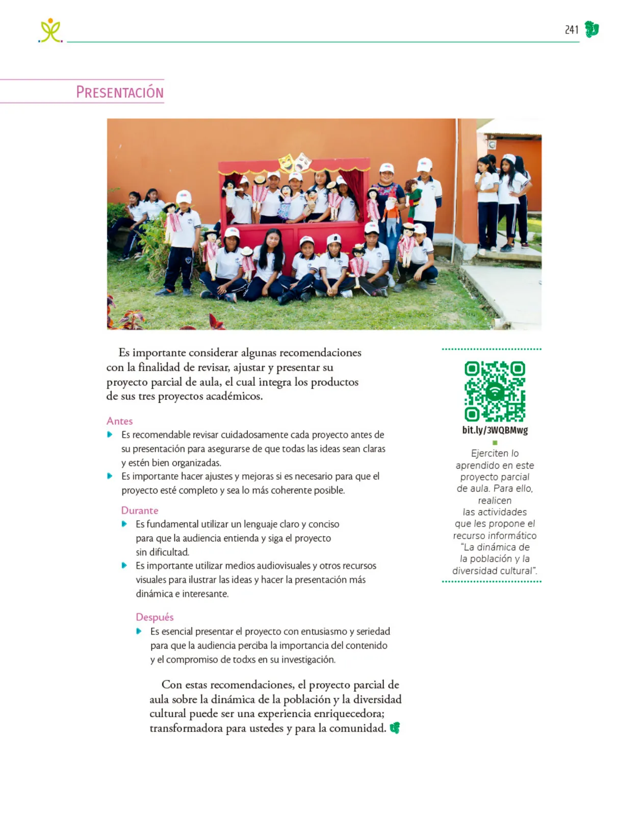 Miniatura página 242 de Colección Ximhai. Nuestro libro de Proyectos. Tomo I.   Libro de Educación Telesecundaria Grado 1°  Ciclo Escolar 2025 - 2026