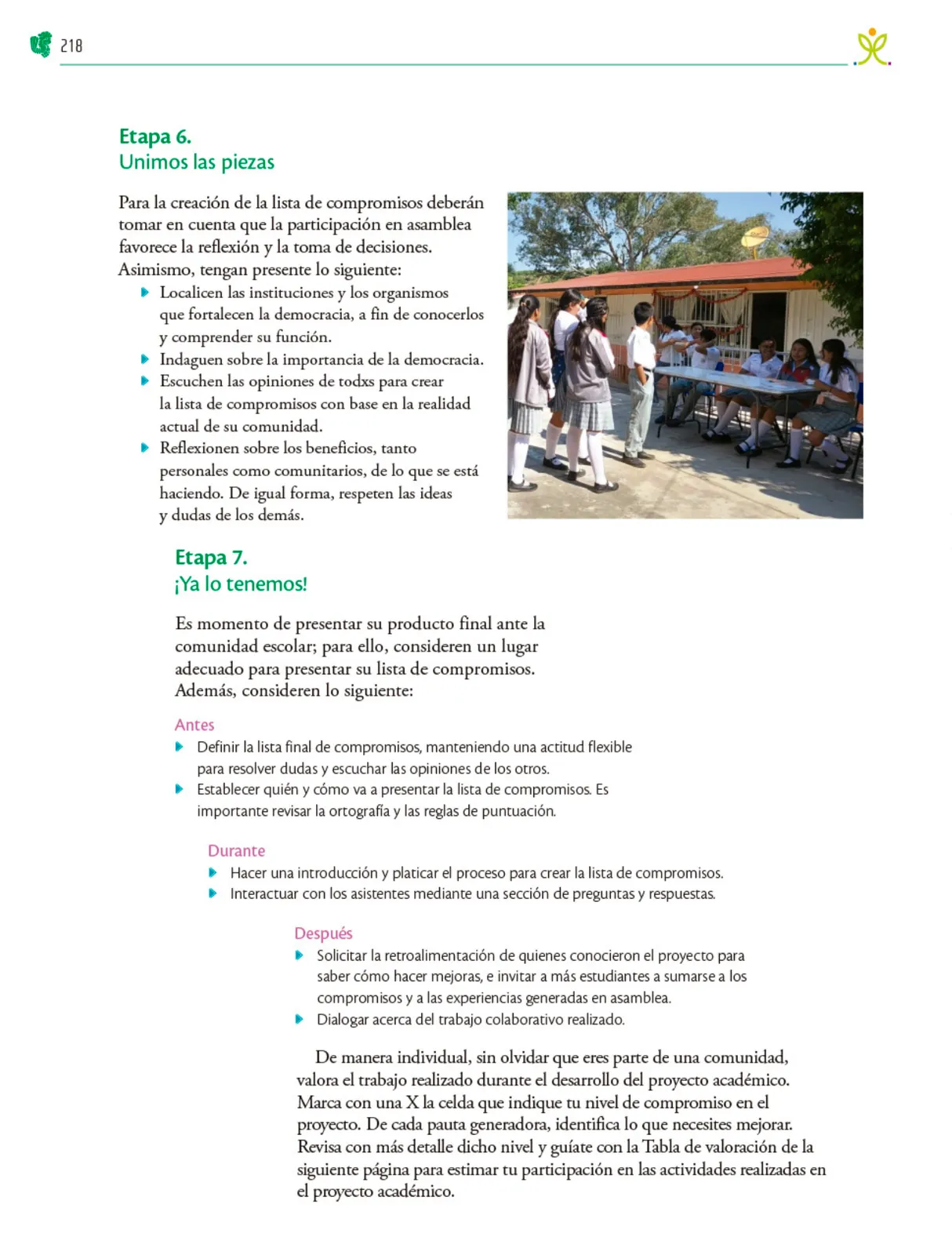 Página 219 de Colección Ximhai. Nuestro libro de Proyectos. Tomo III. Libro de Educación Telesecundaria Grado 1° Ciclo Escolar 2025 - 2026