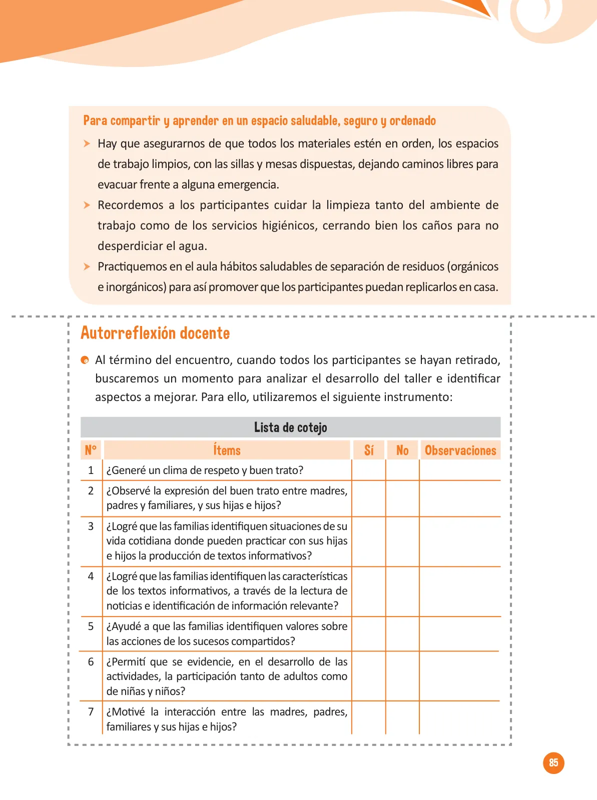 Página 87 de Guía para el trabajo docente con las familias del ciclo IV de Primaria · 2016