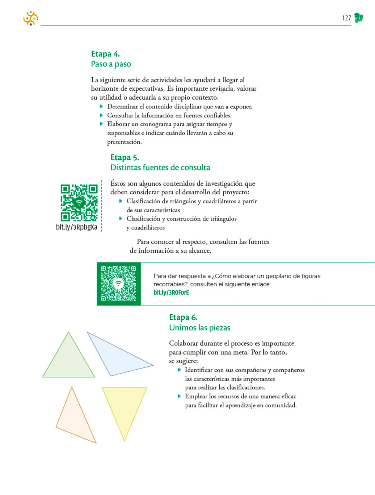 Página 128 de Colección Ximhai. Nuestro libro de Proyectos. Tomo III. Libro de Educación Telesecundaria Grado 1° Ciclo Escolar 2025 - 2026