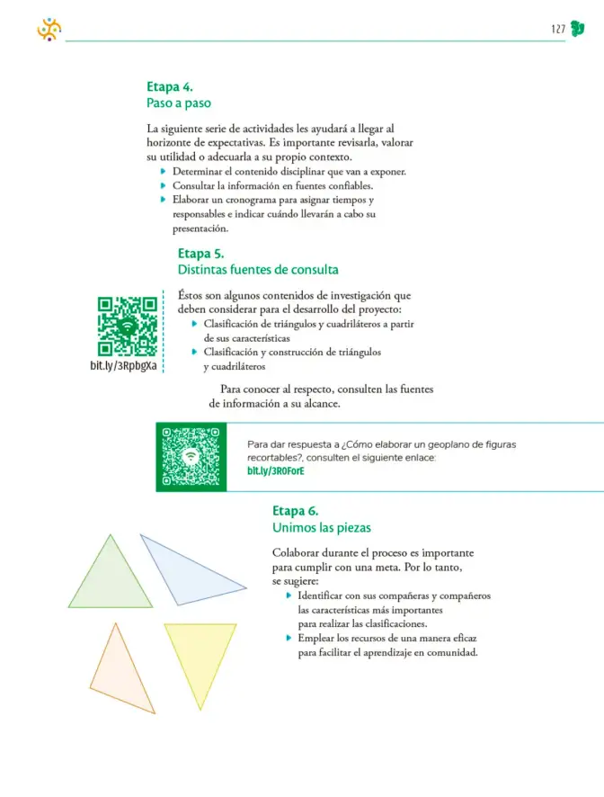 Página 128 de Colección Ximhai. Nuestro libro de Proyectos. Tomo III. Libro de Educación Telesecundaria Grado 1° Ciclo Escolar 2025 - 2026