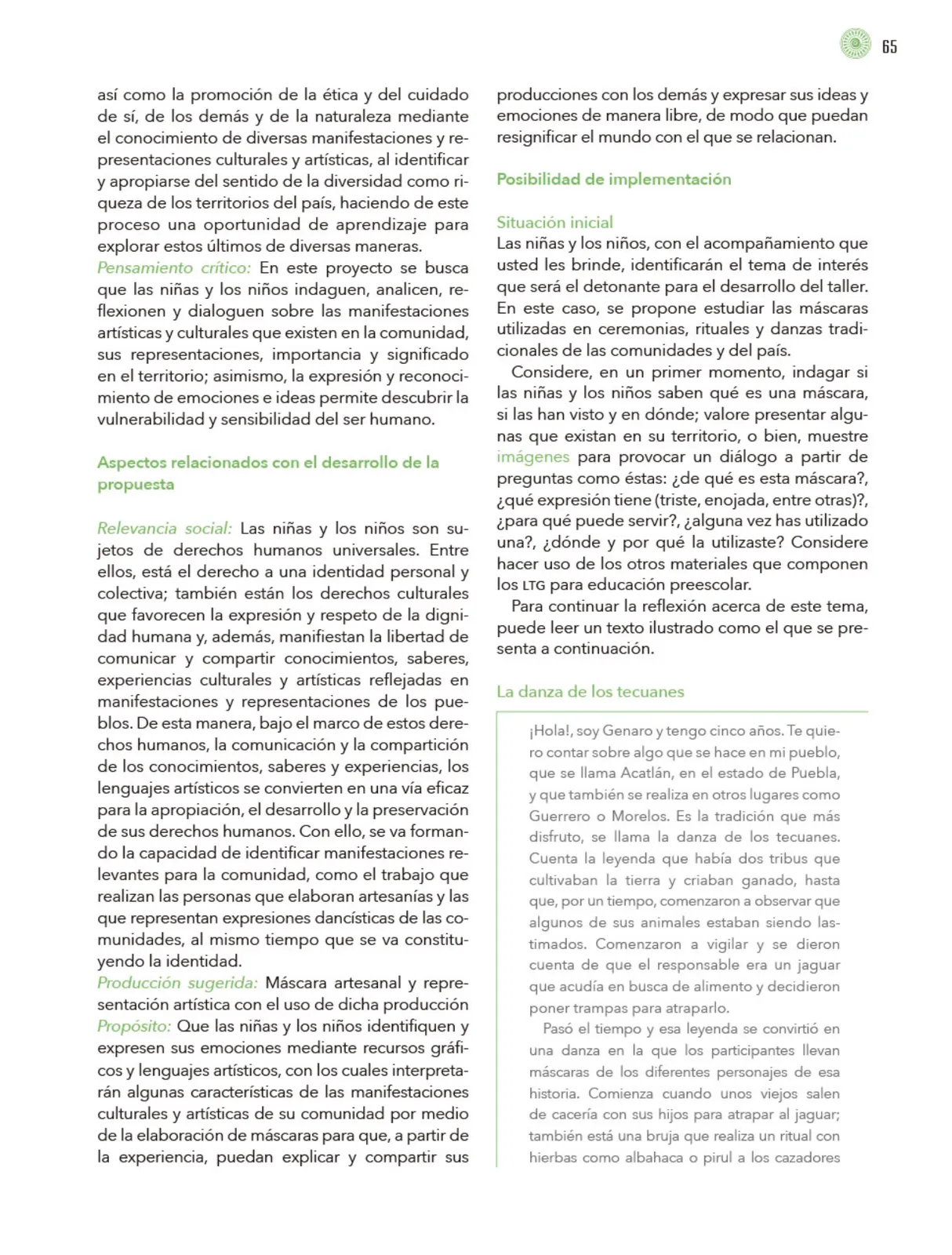 Página 66 de Modalidades de trabajo para la acción transformadora y el codiseño Libro de Educación Preescolar Grado 1°, 2°, 3° Ciclo Escolar 2025 - 2026