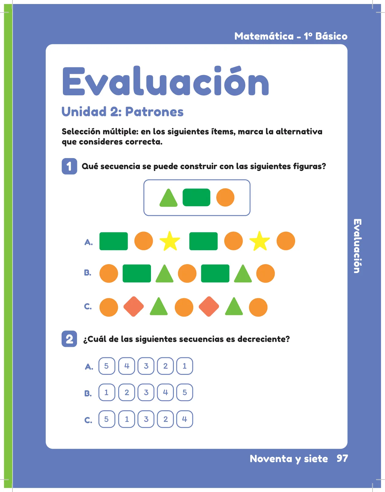 Miniatura página 99 de Matemática – Segundo Básico | Texto del Estudiante MINEDUC – Descargar PDF · 2024