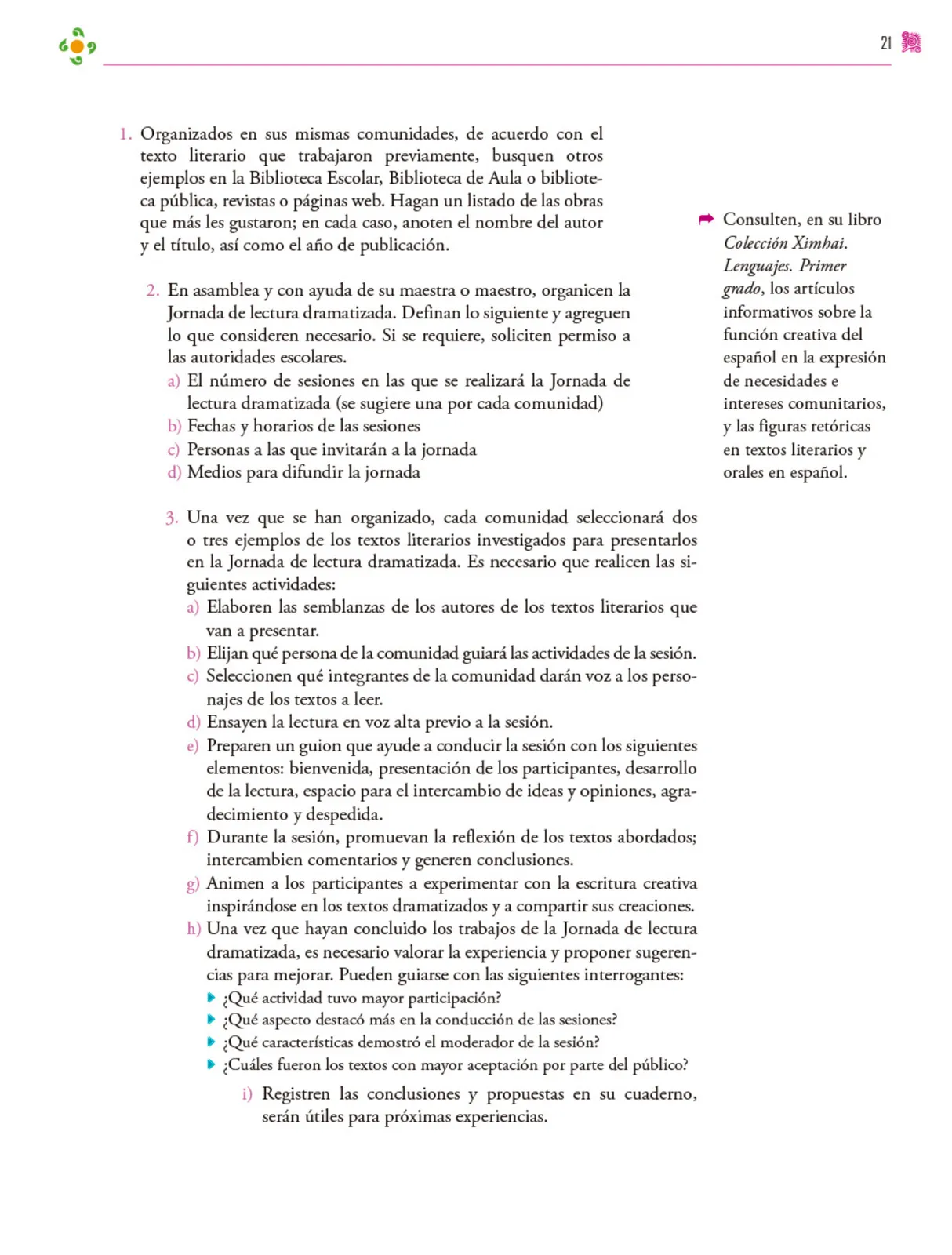 Miniatura página 22 de Colección Ximhai. Nuestro libro de proyectos.   Libro de Educación Secundaria Grado 1°  Ciclo Escolar 2025 - 2026
