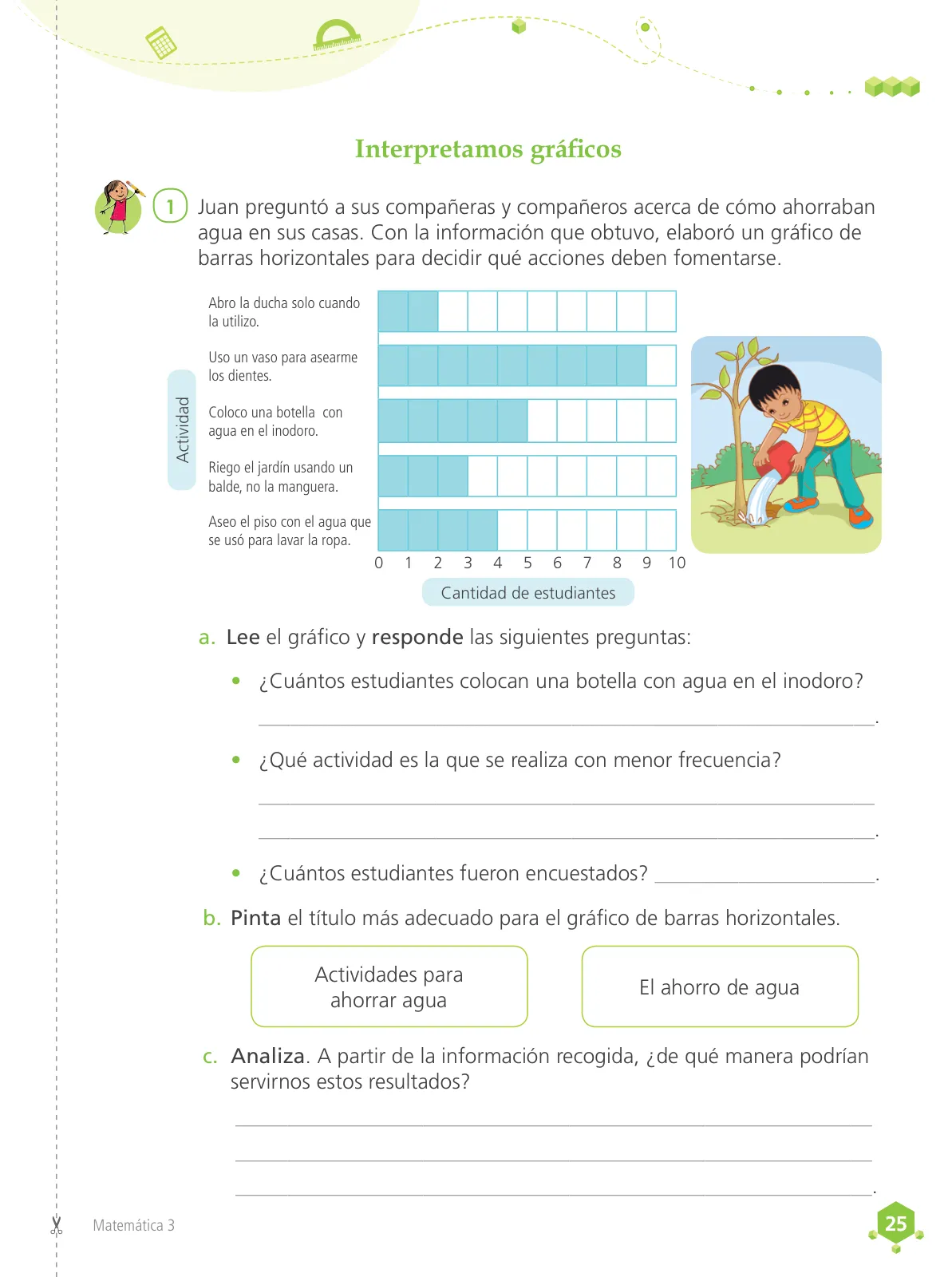 Página 27 de Matemática 3 : cuaderno de trabajo para tercer grado de Educación Primaria 2019 · 2019