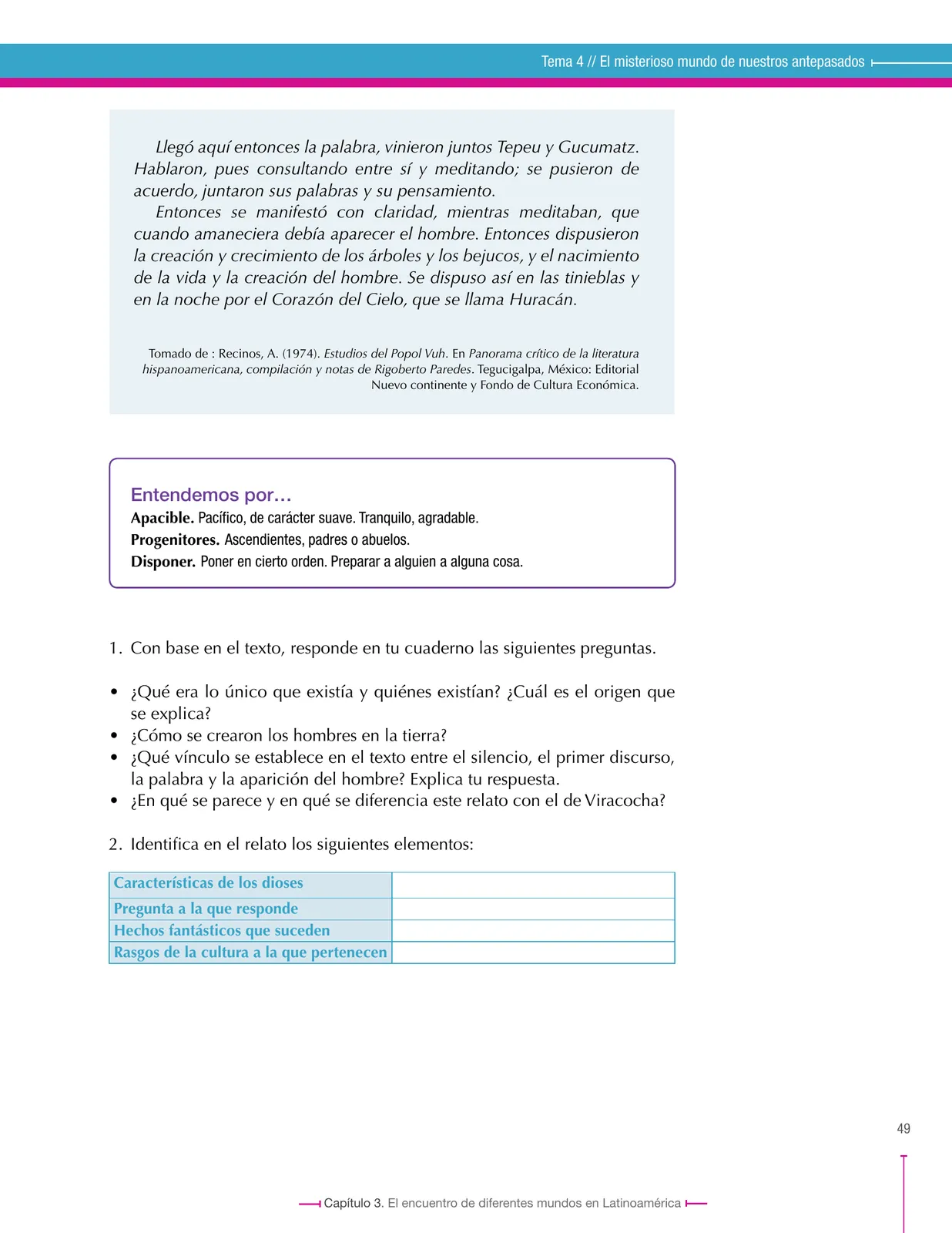 Página 49 de Lenguaje 9° · Secundaria Activa