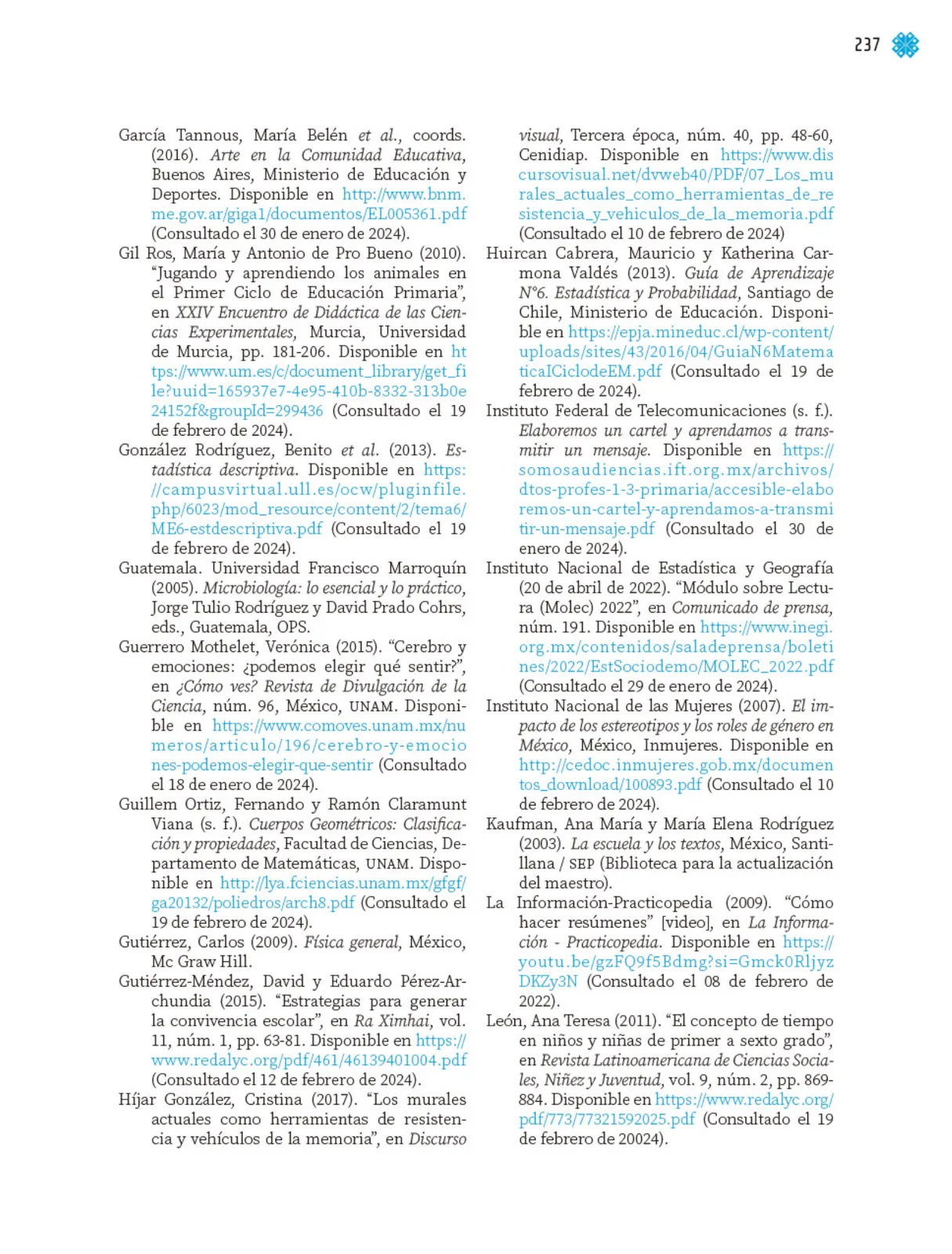 Miniatura página 238 de Nuestros saberes: Libro para alumnos, maestros y familia.   Libro de Educación Primaria Grado 1°  Ciclo Escolar 2025 - 2026