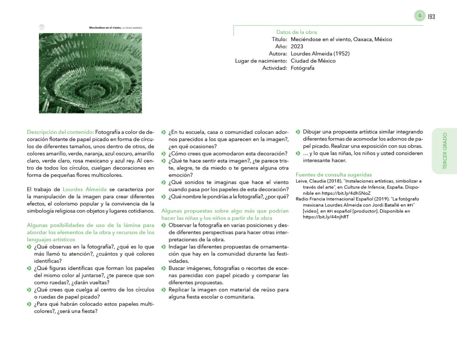 Miniatura página 194 de Posibilidades de trabajo para la acción transformadora y el codiseño. Ficheros. Fase 2  Libro de Educación Preescolar Grado 1°, 2°, 3°  Ciclo Escolar 2025 - 2026