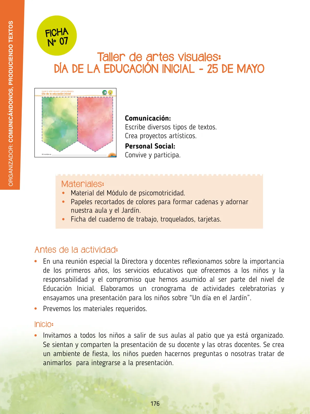 Página 178 de Agenda pedagógica 2017-2018 para docentes de II Ciclo de Instituciones de nivel de Educación Inicial · 2017