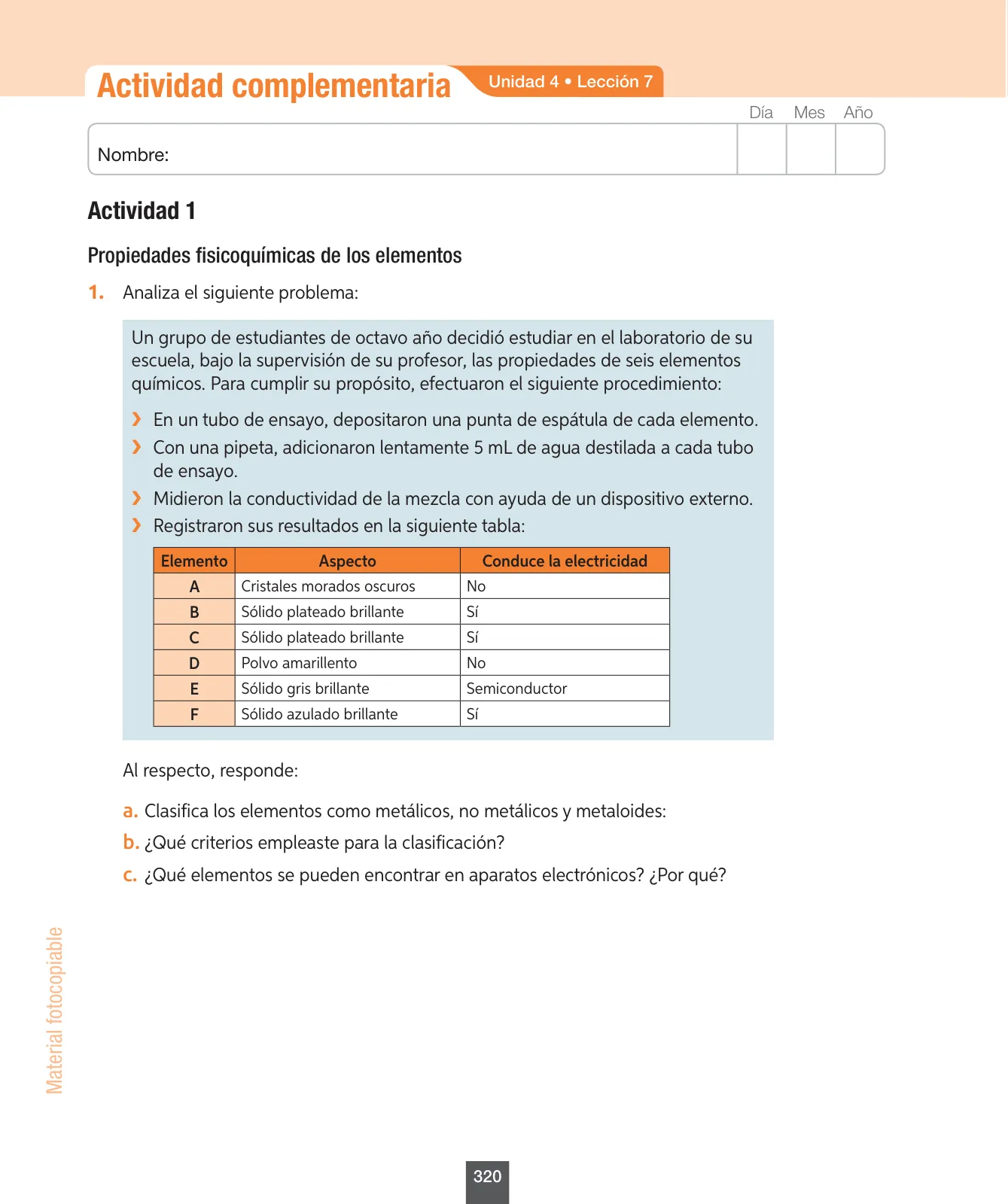 Página 161 de Ciencias Naturales – Octavo Básico | Texto del Estudiante MINEDUC – Descargar PDF · 2024