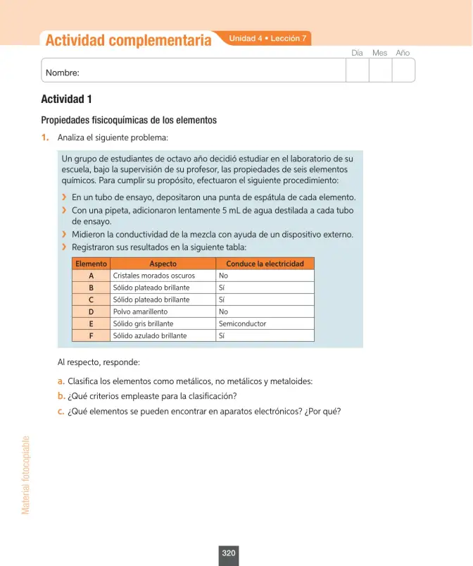 Página 161 de Ciencias Naturales – Octavo Básico | Texto del Estudiante MINEDUC – Descargar PDF · 2024