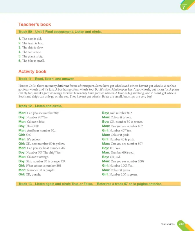 Página 107 de Inglés – Tercero Básico | Texto del Estudiante MINEDUC – Descargar PDF · 2024