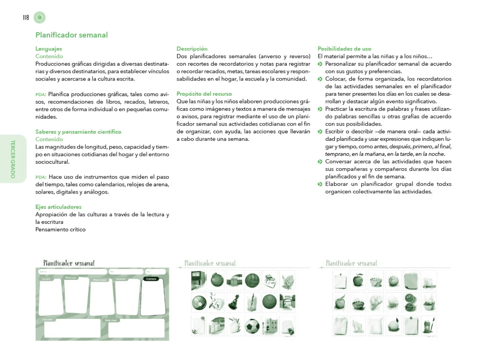 Miniatura página 119 de Posibilidades de trabajo para la acción transformadora y el codiseño. Ficheros. Fase 2  Libro de Educación Preescolar Grado 1°, 2°, 3°  Ciclo Escolar 2025 - 2026