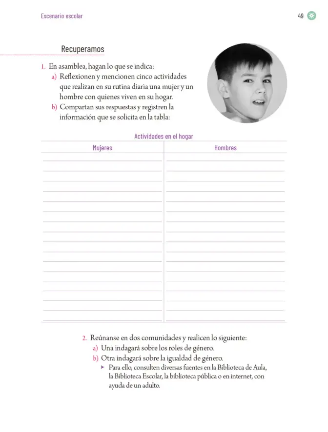 Página 52 de Proyectos Escolares. Libro de Educación Primaria Grado 5° Ciclo Escolar 2025 - 2026
