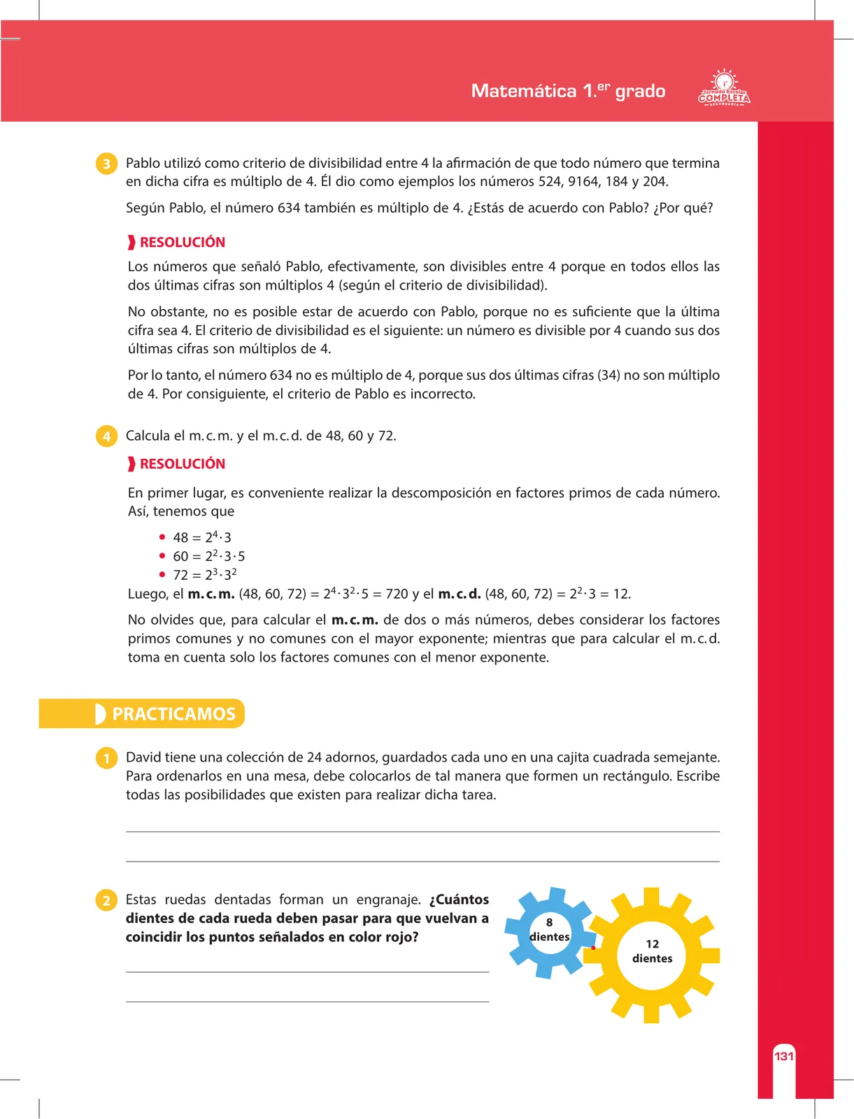 Página 131 de Matemática 1 : cuaderno de reforzamiento pedagógico - JEC · 2016