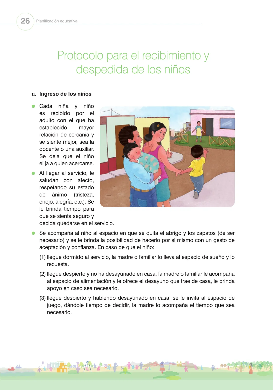 Miniatura página 28 de Orientaciones para el funcionamiento de las cunas y cunas jardín que brindan el servicio de educación y cuidado diurno con atención integral para niñas y niños de 12 a 36 meses : guía del servicio y protocolos · 2024