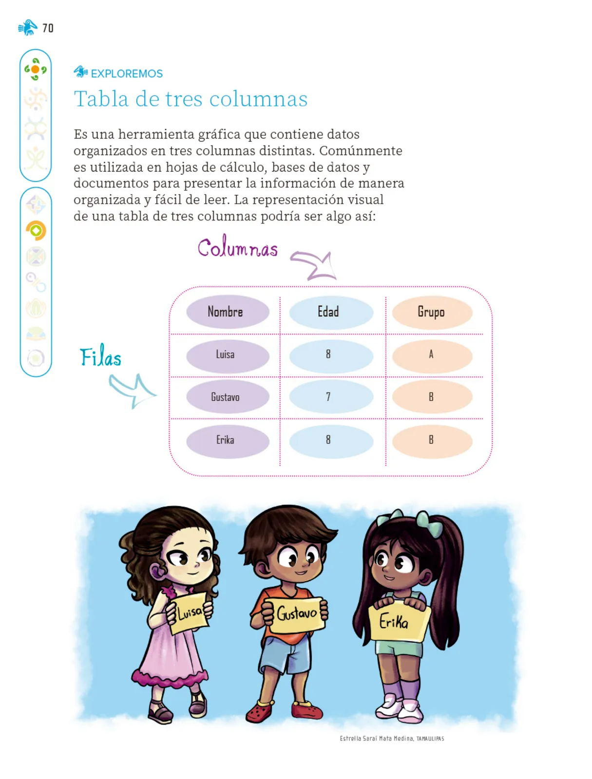 Página 71 de Nuestros saberes: Libro para alumnos, maestros y familia.   Libro de Educación Primaria Grado 1°  Ciclo Escolar 2025 - 2026