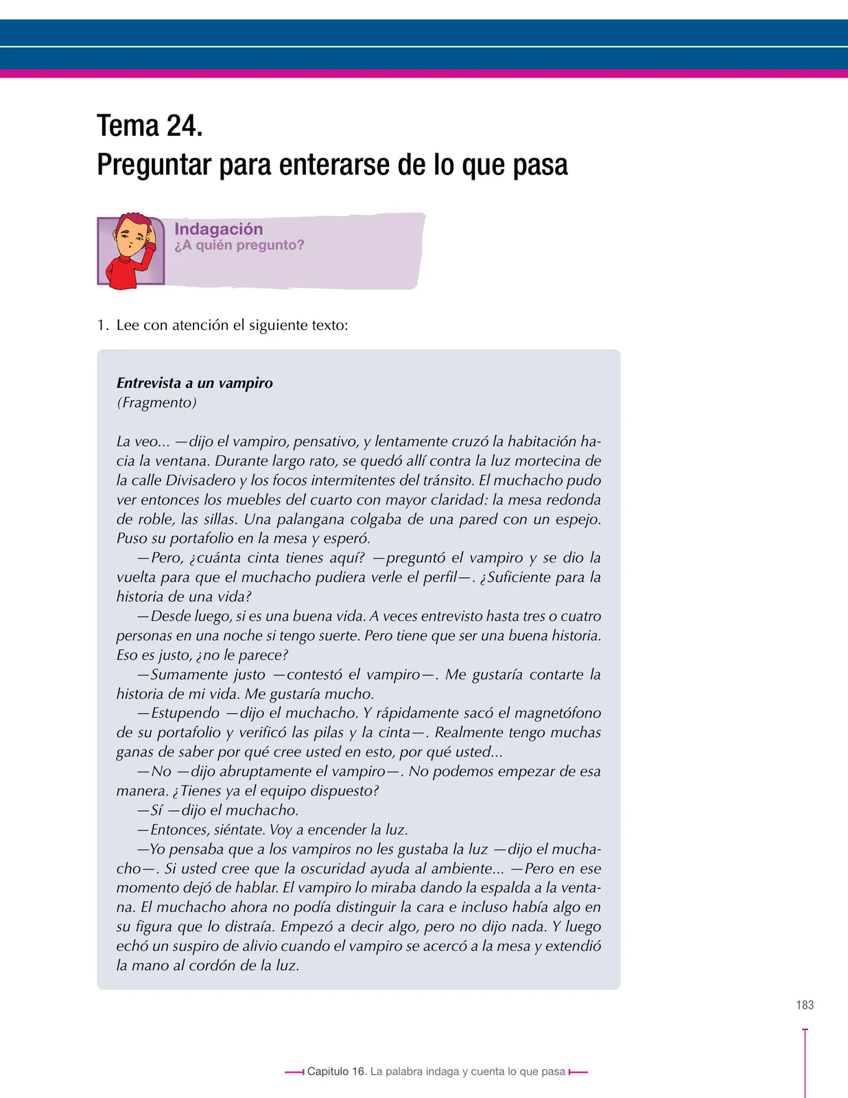 Miniatura página 183 de Lenguaje 6° · Secundaria Activa