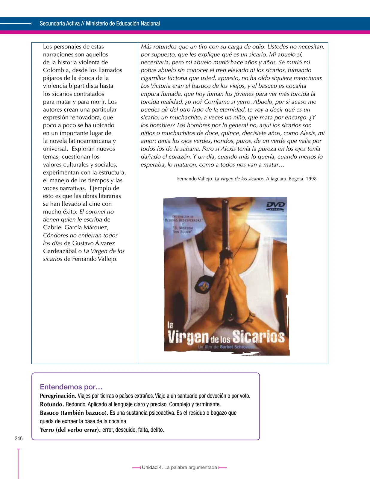 Página 246 de Lenguaje 8° · Secundaria Activa