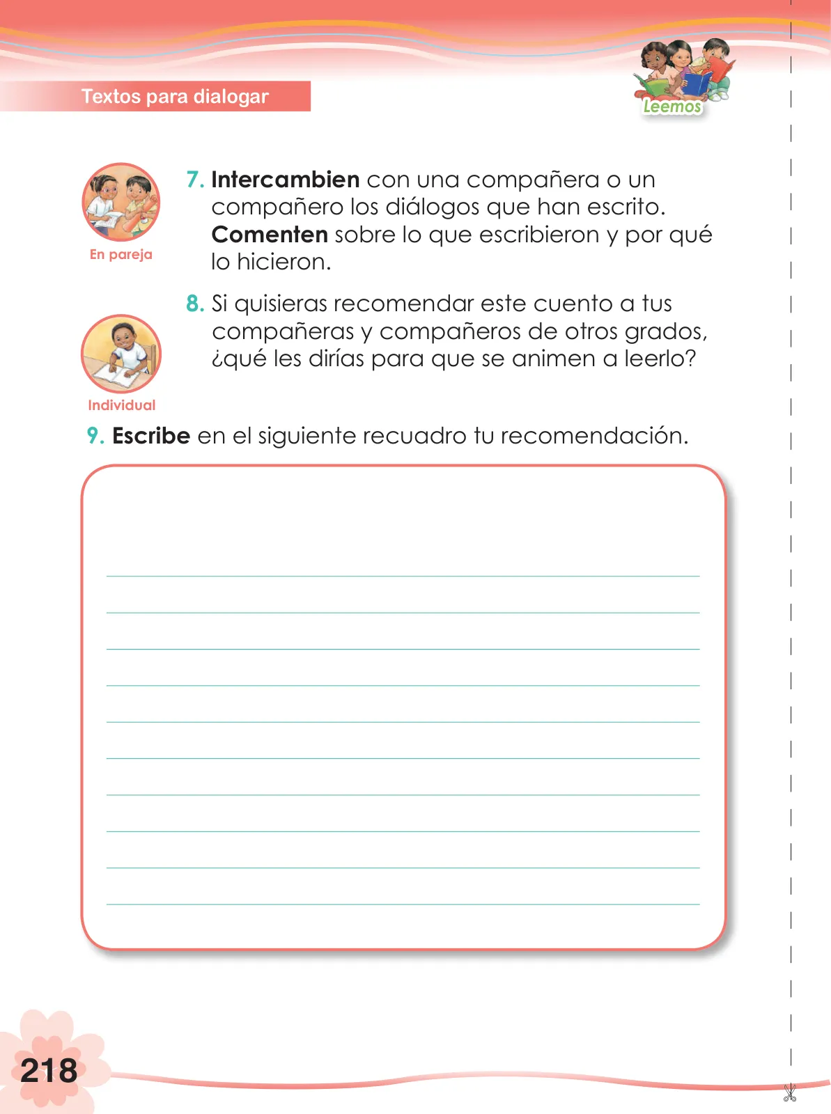 Página 220 de Comunicación 2 : cuaderno de trabajo para segundo grado de Educación Primaria 2019 · 2019