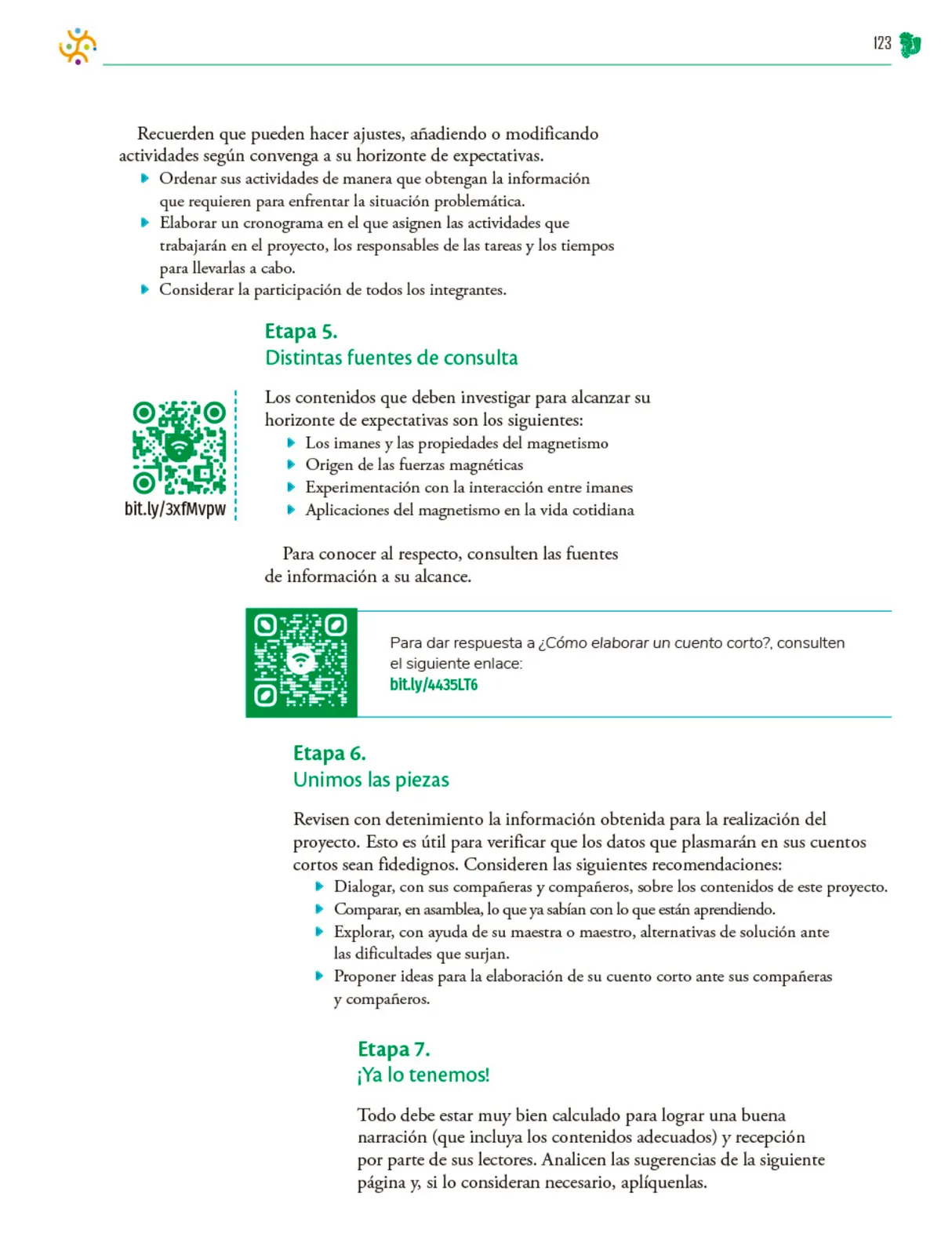 Página 124 de Colección Sk´asolil. Nuestro libro de Proyectos. Tomo II. Libro de Educación Telesecundaria Grado 2° Ciclo Escolar 2025 - 2026