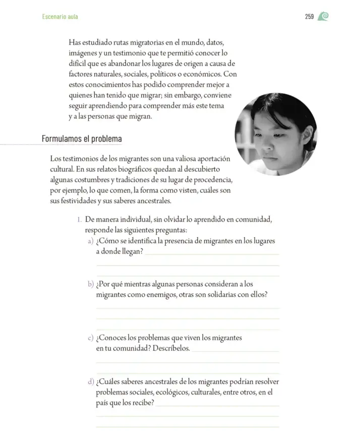 Página 262 de Proyectos de Aula. Libro de Educación Primaria Grado 6° Ciclo Escolar 2025 - 2026