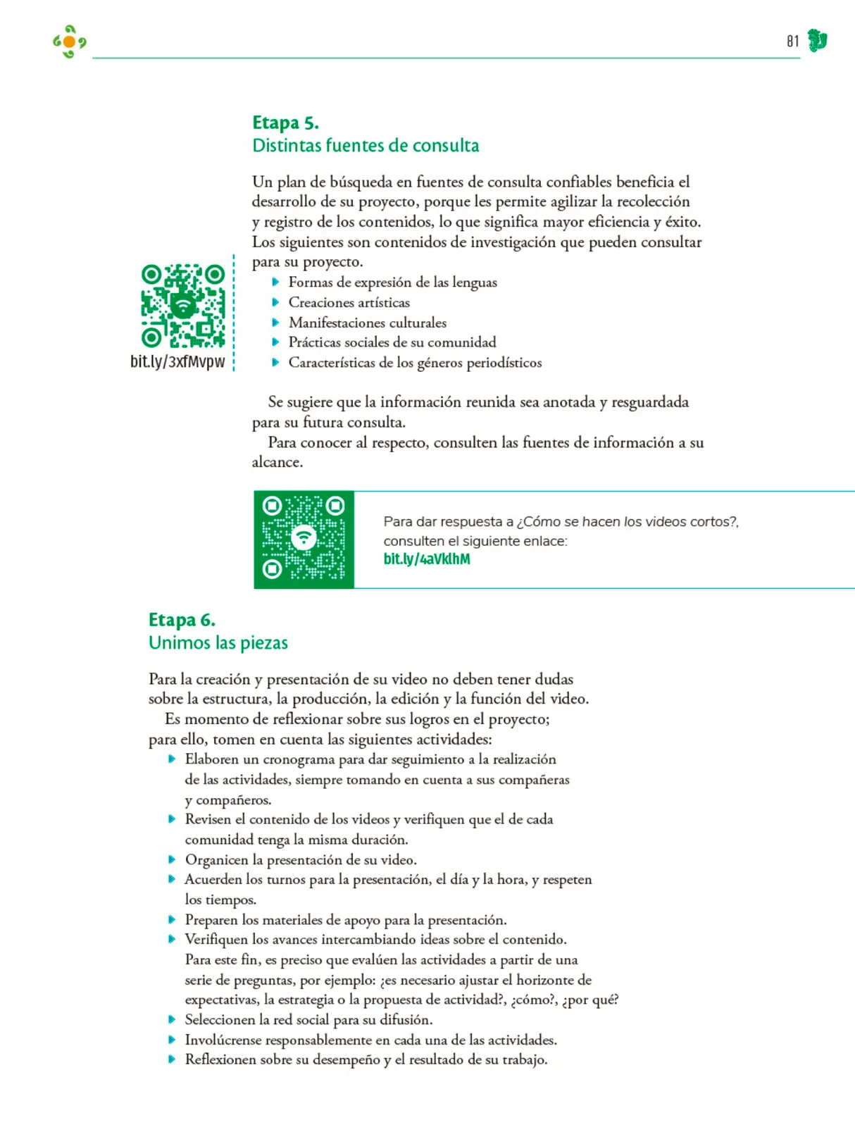Miniatura página 82 de Colección Nanahuatzin. Nuestro libro de Proyectos.  Tomo II.  Libro de Educación Telesecundaria Grado 3°  Ciclo Escolar 2025 - 2026