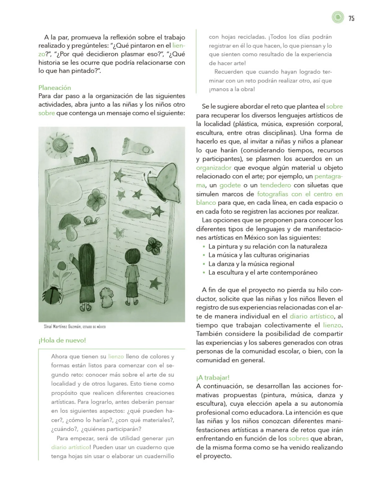 Miniatura página 76 de Modalidades de trabajo para la acción transformadora y el codiseño  Libro de Educación Preescolar Grado 1°, 2°, 3°  Ciclo Escolar 2025 - 2026