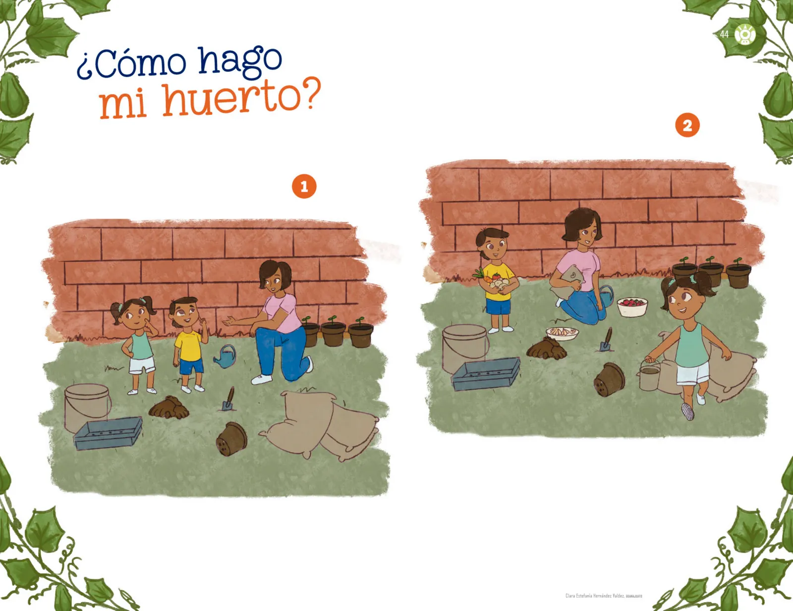 Página 45 de Explorar e imaginar con mi libro de Preescolar.   Libro de Educación Preescolar Grado 3°  Ciclo Escolar 2025 - 2026