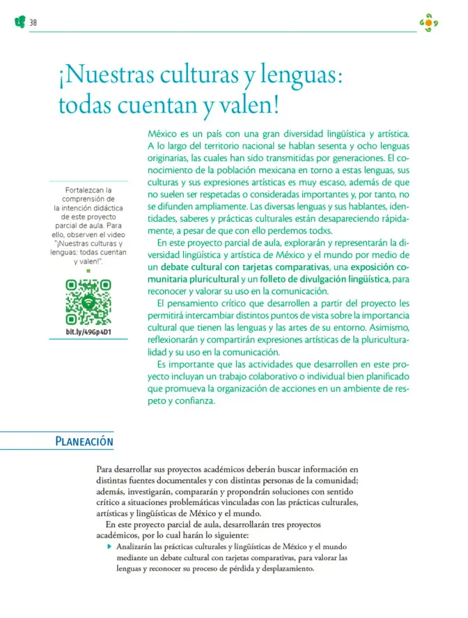 Página 39 de Colección Nanahuatzin. Nuestro libro de Proyectos. Tomo I. Libro de Educación Telesecundaria Grado 3° Ciclo Escolar 2025 - 2026