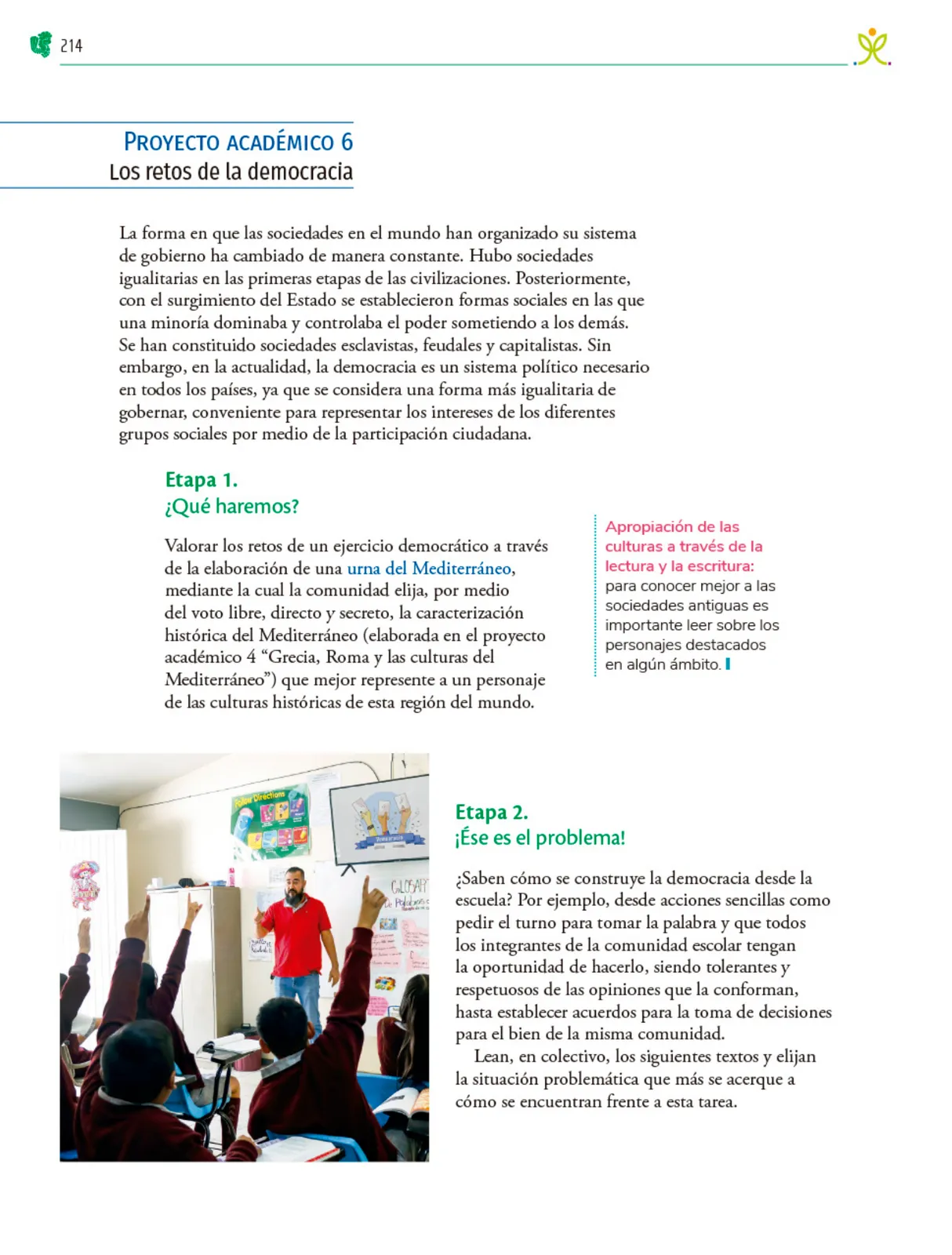 Página 215 de Colección Nanahuatzin. Nuestro libro de Proyectos. Tomo I.   Libro de Educación Telesecundaria Grado 3°  Ciclo Escolar 2025 - 2026