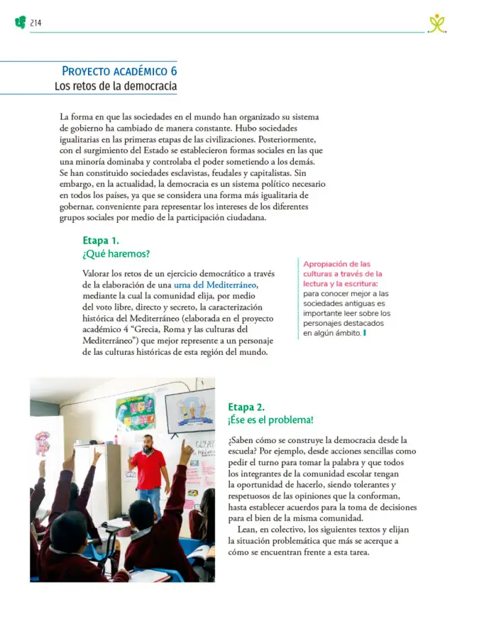 Página 215 de Colección Nanahuatzin. Nuestro libro de Proyectos. Tomo I. Libro de Educación Telesecundaria Grado 3° Ciclo Escolar 2025 - 2026