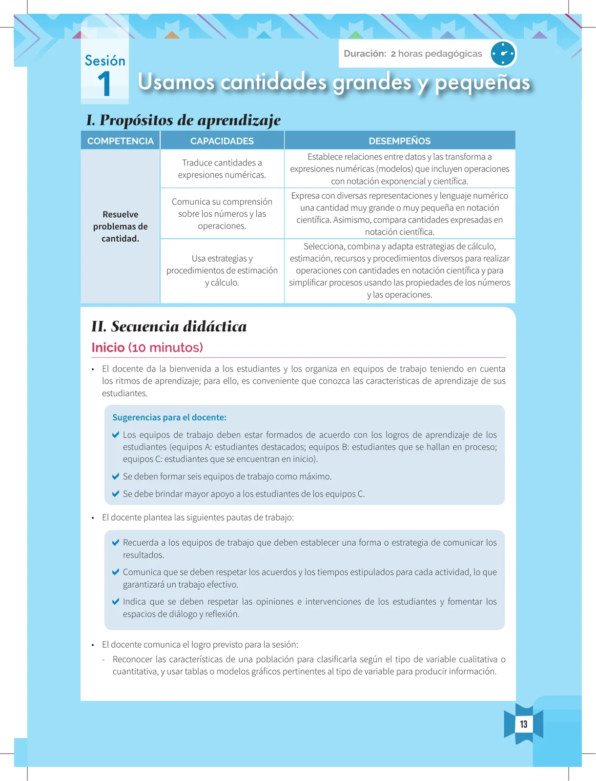 Página 15 de Resolvamos problemas 5 : manual para el docente 2018 · 2018