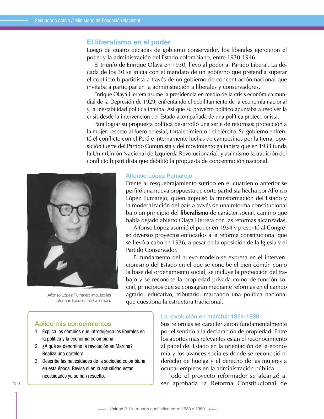 Página 150 de Ciencias Sociales 9° · Secundaria Activa