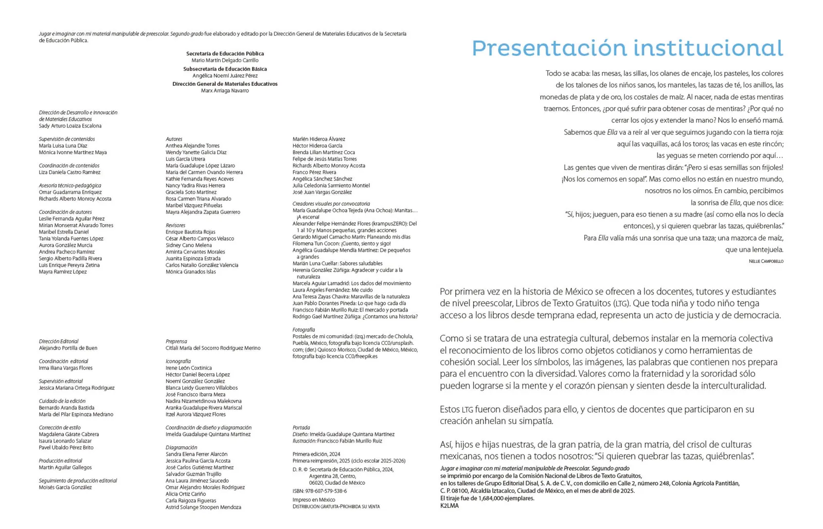 Miniatura página 3 de Jugar e imaginar con mi material manipulable de Preescolar.   Libro de Educación Preescolar Grado 2°  Ciclo Escolar 2025 - 2026